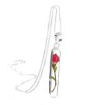 Rosebud Long Drop Necklace
