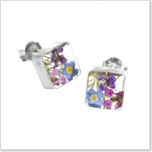 Country Garden Square Stud Earrings